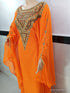 orenge georgette moroccan kaftan with zari and stone work