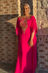 Pink Handcrafted Zari work Stitched Georgette Kaftan Party Dress