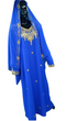 Royal Blue Color Dubai Moroccan Kaftan Farasha Abaya Maxi Modern Fancy Floor Length Dress