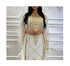 Grand White Kaftan Gown with Gold Stone and Zari Work | Luxury Event Wear