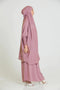 Baby Pink Firdous Plain Jilbab