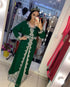 Green Handcrafted Zari work Stitched Georgette Kaftan Party Dress