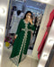 Green Handcrafted Zari work Stitched Georgette Kaftan Party Dress
