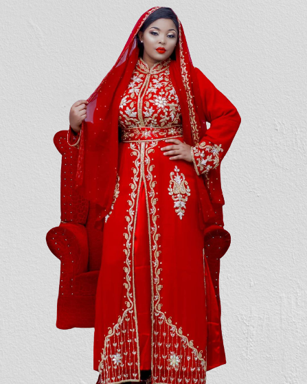 Red Nikkah Kaftan for Women