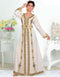 Cream Georgette Zari Work Kaftan