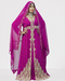 Grand Rani Pink Georgette Kaftan Gown with Zari & Stone Work | Luxury Evening Wear