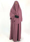 Premium Matching Dark Pink Baggy Abaya and Single Layer Khimar