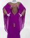 Purple Zari Stone Work Georgette Islamic Style Beads Embedded Partywear Kaftan Long Gown Evening wear Dubai kaftan