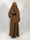 Premium Matching Mustard Baggy Abaya and Single Layer Khimar