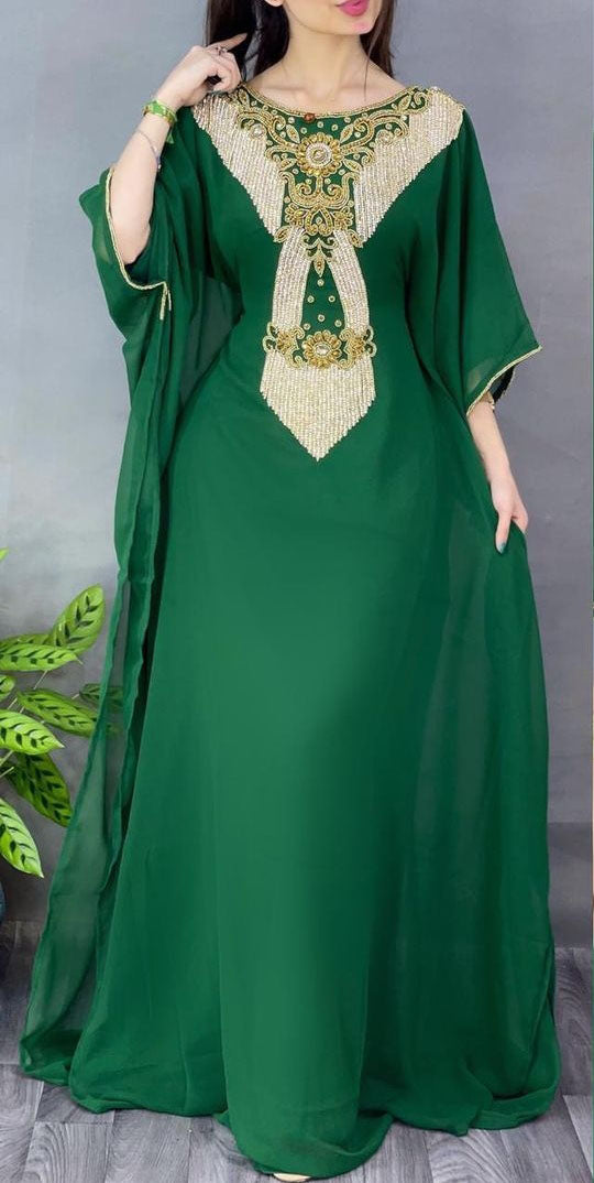 Sale Dress Moroccan Dubai Kaftan Wedding Bridesmaid African Abaya Gown Women Dress 076