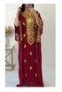 Maroon Embroidered Stone work Stitched Dress Georgette Kaftan Party Wear Wedding Dresses