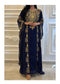 Navy Blue Georgette Aari Work Wedding Kaftan