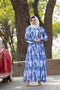 Women's Blue Georgette Abaya Dress