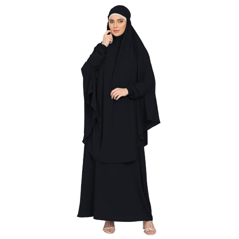 BT- Two Piece Jilbab combo in Black