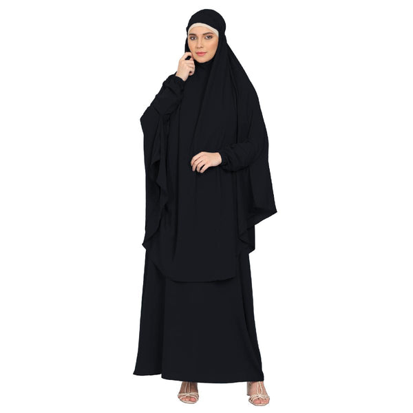 BT- Two Piece Jilbab combo in Black