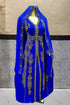 Blue embroidered Stone Work Georgette Islamic Style Beads Embedded Partywear Kaftan Long Gown Evening wear Dubai kaftan