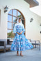 Blue Georgette Stylish Abaya Dress
