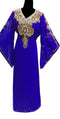 Blue Georgette Farasha With Zari And Stone Work