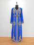 Royal Blue luxurious Moroccan Kaftan With Sun-proof hijab.