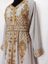 Grey luxurious Moroccan Kaftan sun-proof hijab