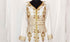 off white luxurious Moroccan Kaftan with Sun-proof hijab.