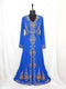 Royal Blue Moroccan Kaftan With Sun-proof hijab.