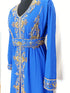 Royal Blue Moroccan Kaftan With Sun-proof hijab.