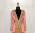 Peach Moroccan Kaftan Gown with Zari and Sequin Work