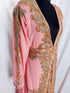 Peach Moroccan Kaftan Gown with Zari and Sequin Work