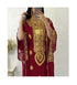 Maroon Embroidered Stone work Stitched Dress Georgette Kaftan Party Wear Wedding Dresses