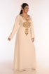 SALE !! Moroccan Islamic Off-White Kaftan Beach Fancy Modern Floor Length Bell Sleeve For Women Dress