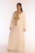 SALE !! Moroccan Islamic Off-White Kaftan Beach Fancy Modern Floor Length Bell Sleeve For Women Dress