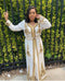 Off White Handcrafted Zari work Stitched Georgette Kaftan Party Dress