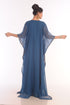 SALE !! Moroccan Islamic Blue Kaftan Beach Fancy Modern Floor Length Half Sleeve For Women Dress