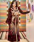 Maroon Handcrafted Zari work Stitched Georgette Kaftan Party Dress