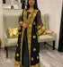 Black and Gold Georgette Aari Work Kaftan