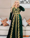 Green Velvet Handcrafted Zari work Stitched Georgette Kaftan Party Dress