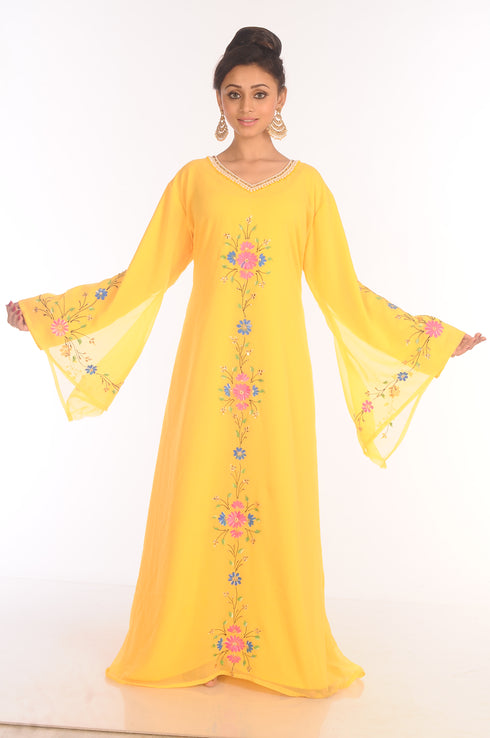 Royal Ethnic Maxi Abaya Moroccan Islamic Kaftan Beach Fancy Modern Floor Length Long Sleeve For Women Dress