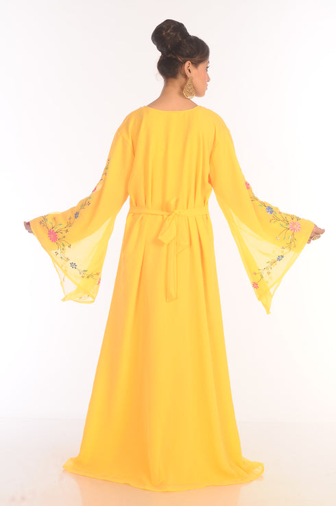 Royal Ethnic Maxi Abaya Moroccan Islamic Kaftan Beach Fancy Modern Floor Length Long Sleeve For Women Dress