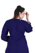 Navy Blue Georgette Islamic Kaftan With Zari And Stone Work
