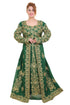 Green Georgette Aari Work Kaftan