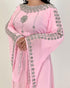 Pink Formal Embellished Kaftan Dress For Occasions