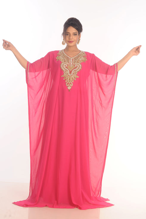 SALE !! Dubai Moroccan Islamic Kaftan Beach Abaya Fancy Modern Floor Length 3/4 Sleeve For Women Dress