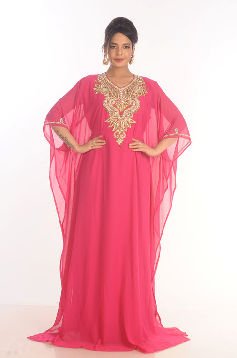 SALE !! Dubai Moroccan Islamic Kaftan Beach Abaya Fancy Modern Floor Length 3/4 Sleeve For Women Dress