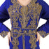 Navy -Blue color luxurious Full Sleeves Handmade Moroccan Kaftan With Sun-proof hijab.