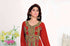 Red color luxurious Full Sleeves Handmade Moroccan Kaftan with hijjab