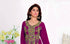 Wine color luxurious Full Sleeves Handmade Moroccan Kaftan with hijjab