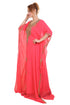 Peach Zari Stone Work Georgette Islamic Style Beads Embedded Partywear Kaftan Long Gown Evening wear Dubai kaftan