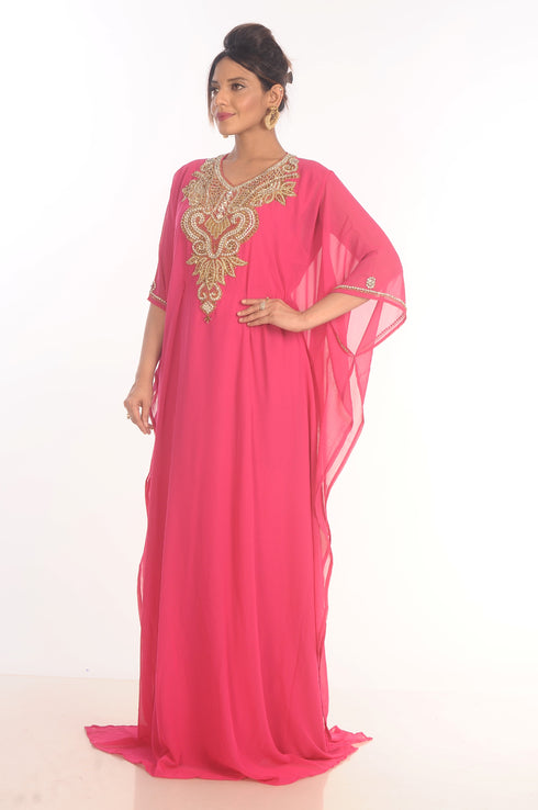 SALE !! Dubai Moroccan Islamic Kaftan Beach Abaya Fancy Modern Floor Length 3/4 Sleeve For Women Dress