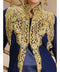 Navy Blue Georgette Zari Work Kaftan
